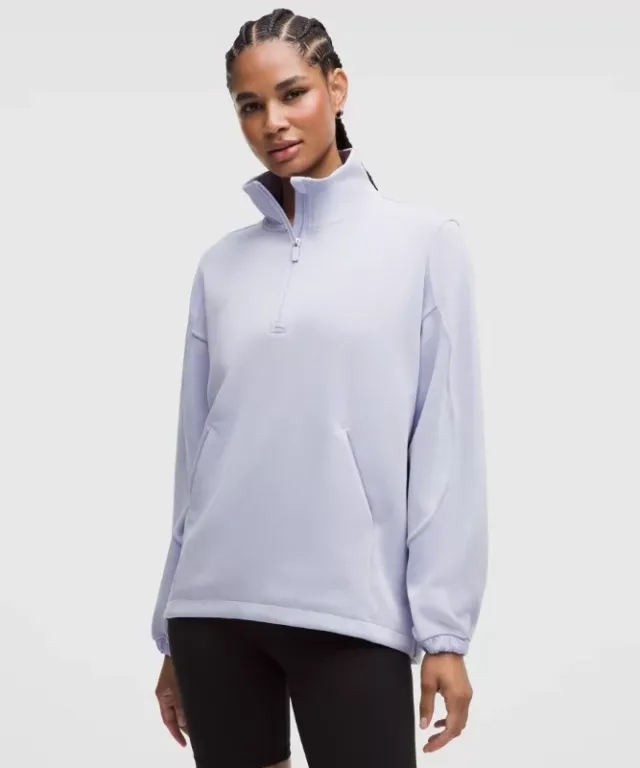 lululemon – Women's Softstreme Half-Zip Sweatshirt Long – Color Blue – Size L