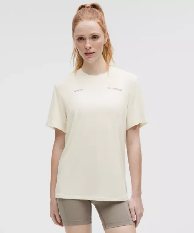 lululemon – Women's Jersey Training Short-Sleeve Shirt Graphic – Color White – Size 0