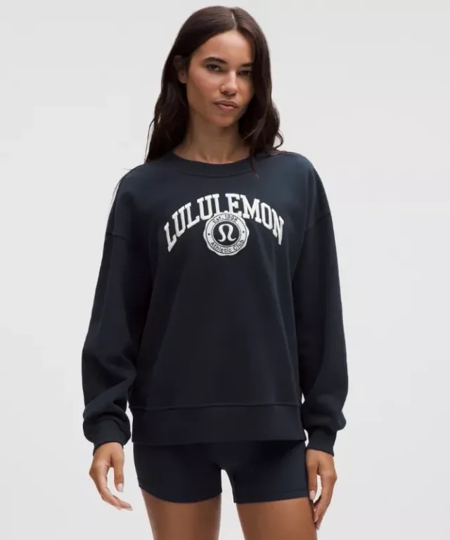 lululemon – Women's Perfectly Oversized Crew Sweatshirt Graphic – Color Blue – Size L