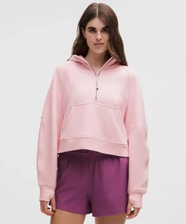 lululemon – Women's Scuba Oversized Half-Zip Hoodie – Color Pink – Size M/L