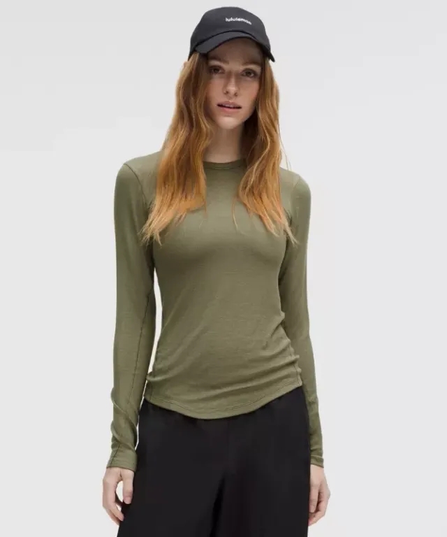 lululemon – Women's Hold Tight Long-Sleeve Shirt – Color Green – Size 0