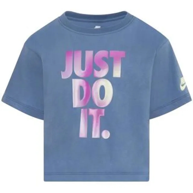 Nike  GT7053  girls's Children's T shirt in Blue