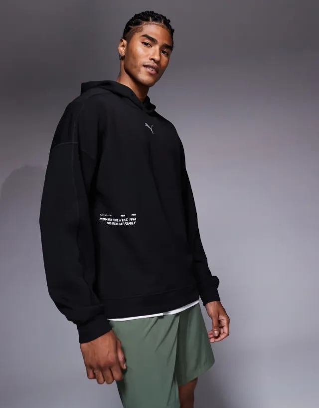 PUMA Run Club Hoodie Men, Black