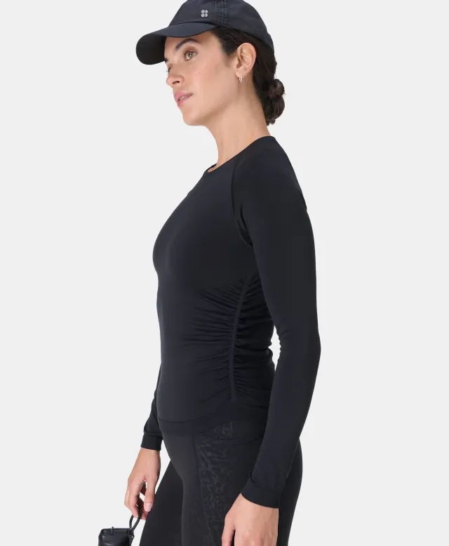 Athlete Seamless Ruched Long Sleeve Top