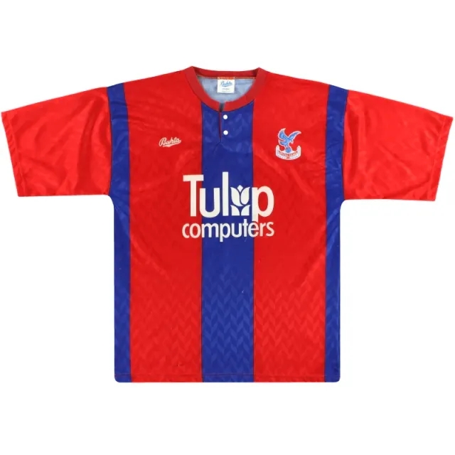 1991-92 Crystal Palace Bukta Home Shirt L - Crystal Palace / Excellent 