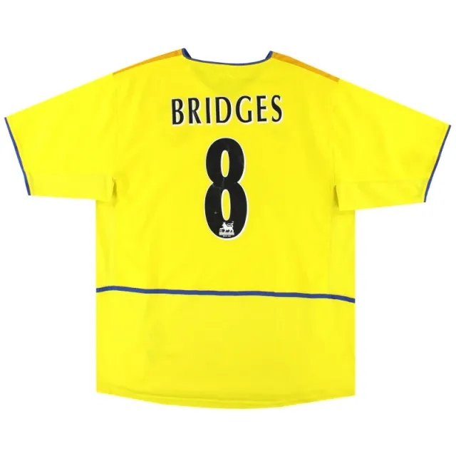 2002-03 Leeds Nike Away Shirt Bridges #8 XL - Leeds / Excellent 