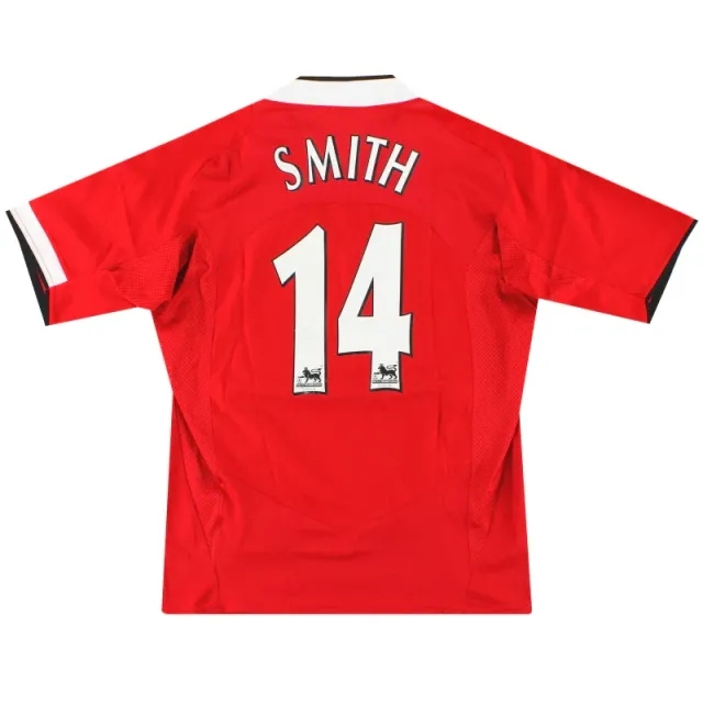 2004-06 Manchester United Nike Home Shirt Smith #14 M - Manchester United / Excellent 