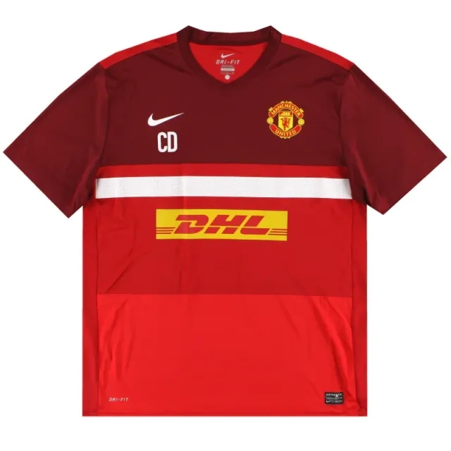 2011-12 Manchester United Nike Worn Training Shirt 'CD' XL - Manchester United / Excellent 
