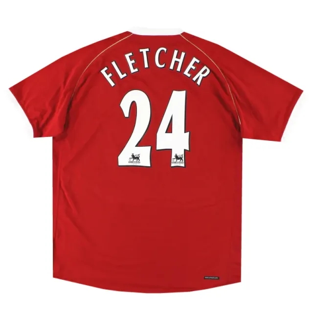 2006-07 Manchester United Nike Home Shirt Fletcher #24 XL - Manchester United / Excellent 