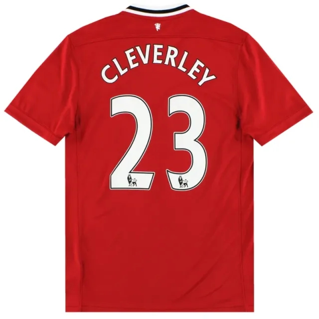 2011-12 Manchester United Nike Home Shirt Cleverley #23 M - Manchester United / Excellent 
