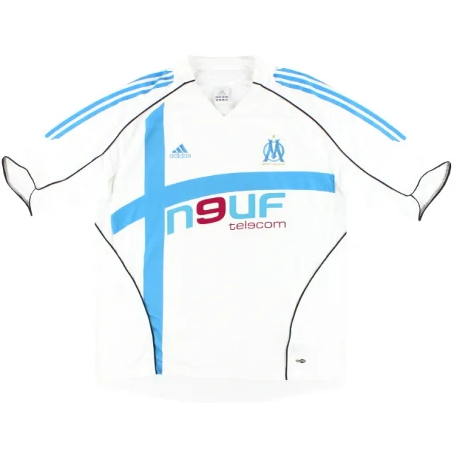 2005-06 Olympique adidas Marseille Home Shirt XXL - Olympique Marseille / Excellent 