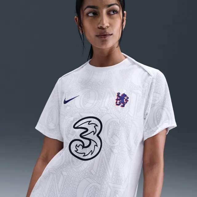 Chelsea F.C. Academy Pro Women's Nike Dri-FIT Football Pre-Match Top - White - Polyester