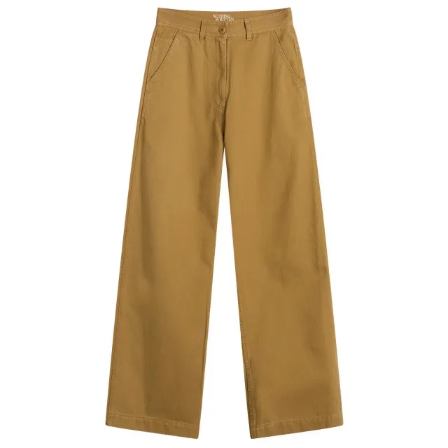 Nothing Written Women's Paan Cotton Work Pants Khaki