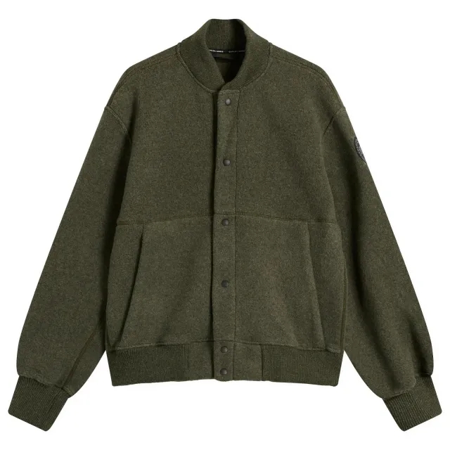Canada Goose Men's Hudson Fleece Bomber Jacket Dark Sage