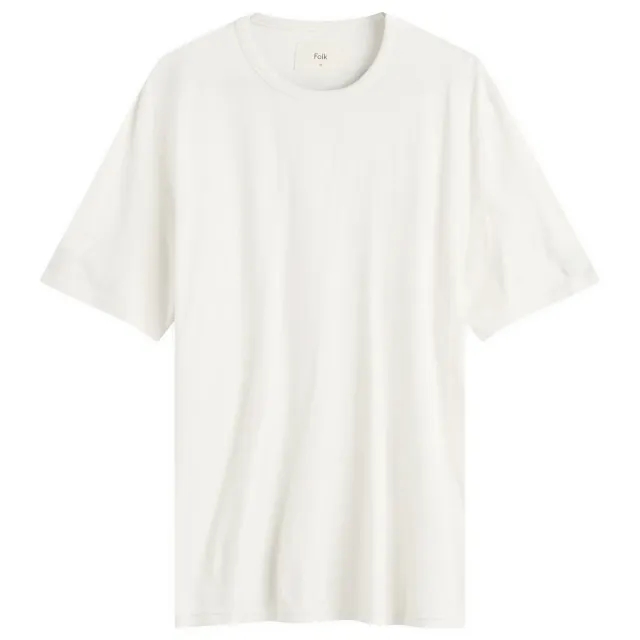 Folk Men's Relaxed Assembly T-Shirt Ecru Nep