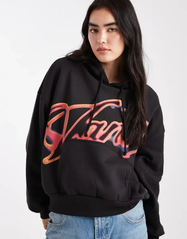 Vans Outer Ring Retro Hoodie In Black
