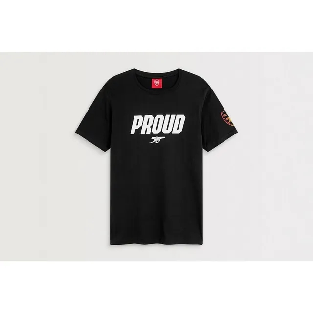 Arsenal Proud T-Shirt in Black, Black