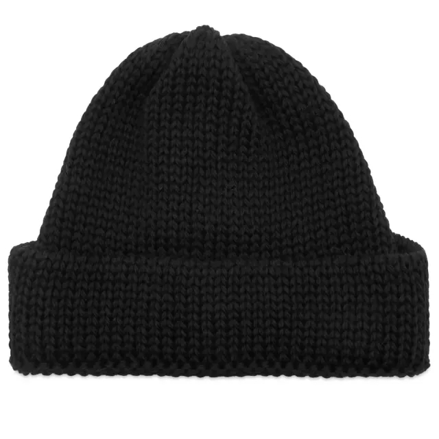 Universal Works Men's British Wool Short Watch Cap Black