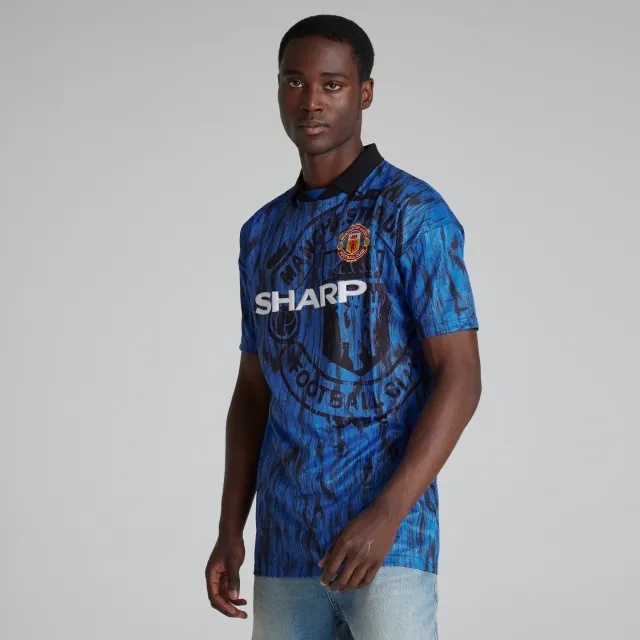 Manchester United 1992-93 Away Shirt Blue