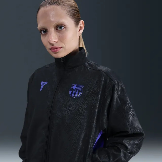 Nike F.C. Barcelona Away Women's Kobe Football Graphic Tracksuit Jacket - Black - Polyester