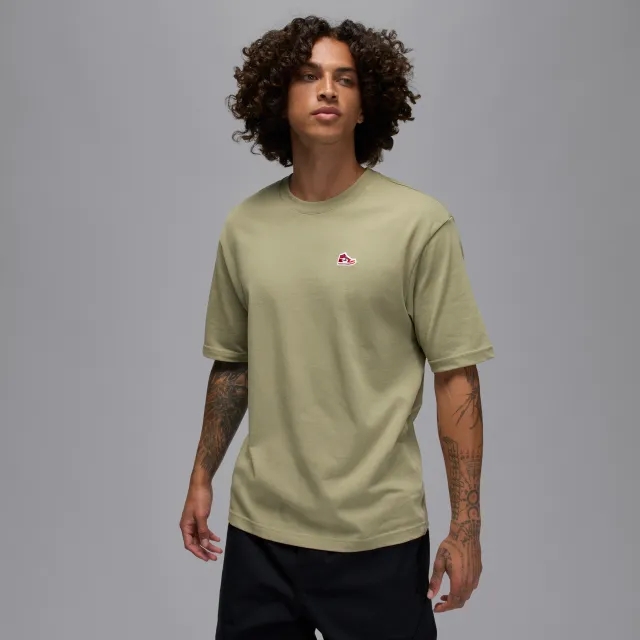Nike Jordan Brand Men's Sneaker Patch T-Shirt - Brown - Cotton
