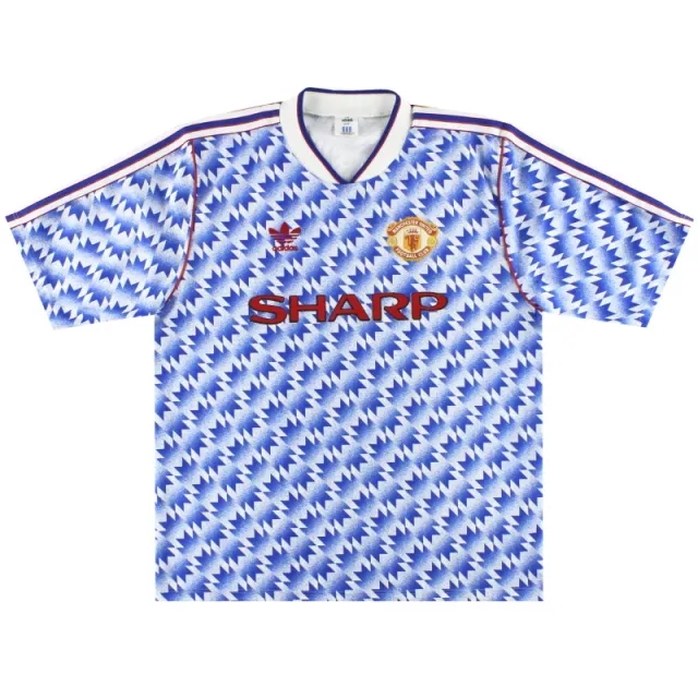 1990-92 Manchester United adidas Away Shirt L - Manchester United / Excellent 