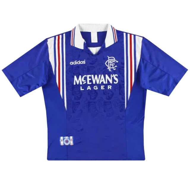 1996-97 Rangers adidas Home Shirt M - Rangers / Very Good 