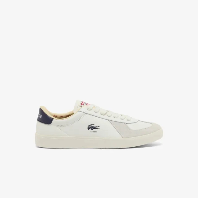 Lacoste Men’s Baseshot Pro Leather Sneakers - White, Navy & Red