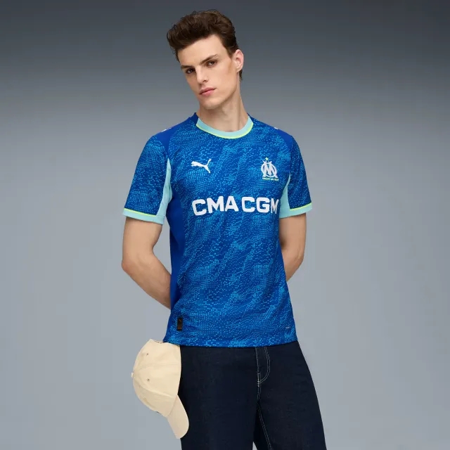 PUMA Olympique Marseille 25/26 Third Jersey Men, Vivid Blue/Azure, size 3XL