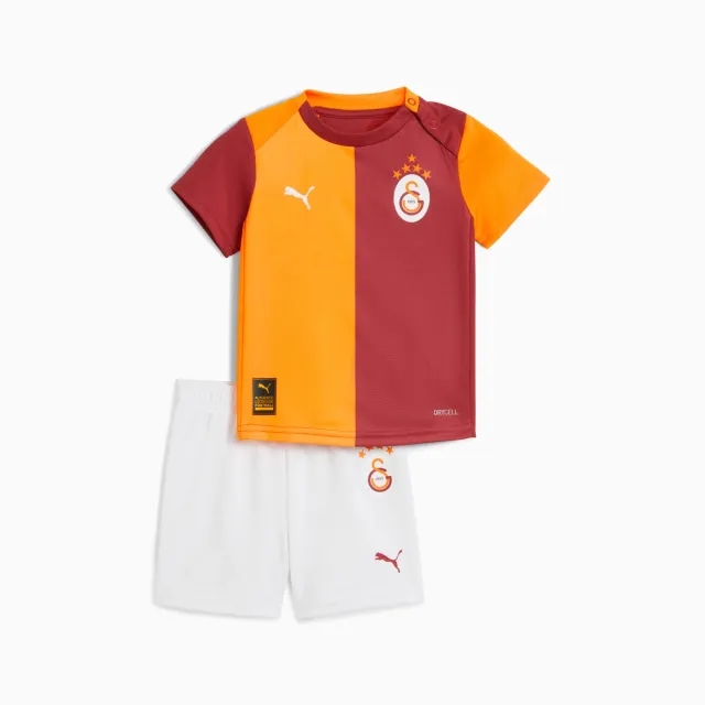 PUMA Galatasaray Sk 25/26 Home Babykit Toddler, Red Rhythm/Intense Orange, size 1-2 Youth