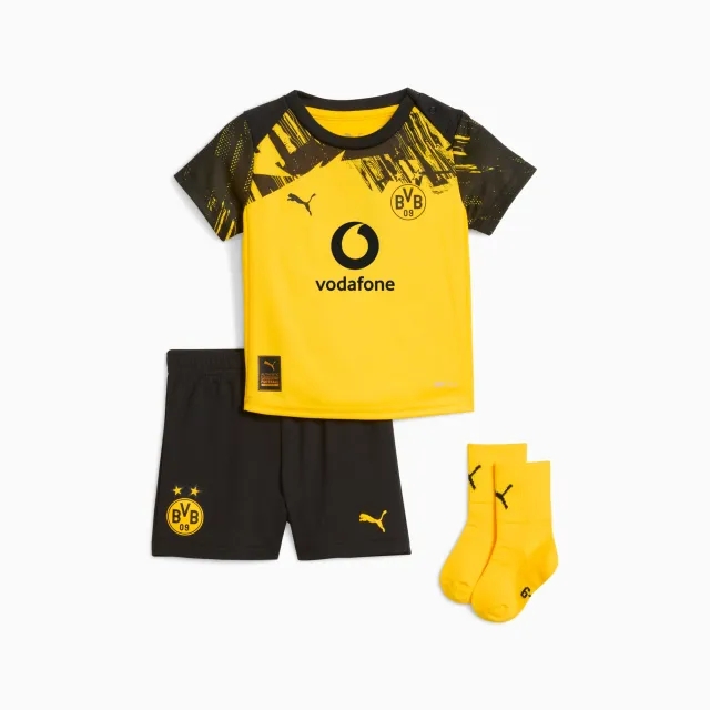PUMA Borussia Dortmund 25/26 Babykit Toddlers, Faster Yellow/Black, size 1-2 Youth