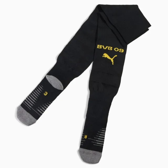 PUMA Borussia Dortmund 25/26 Socks Men, Black/Yellow Sizzle, size 12-14