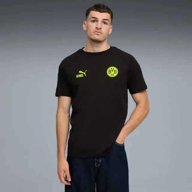 PUMA Borussia Dortmund King T-Shirt Men, Black/Yellow Alert, size 3XL