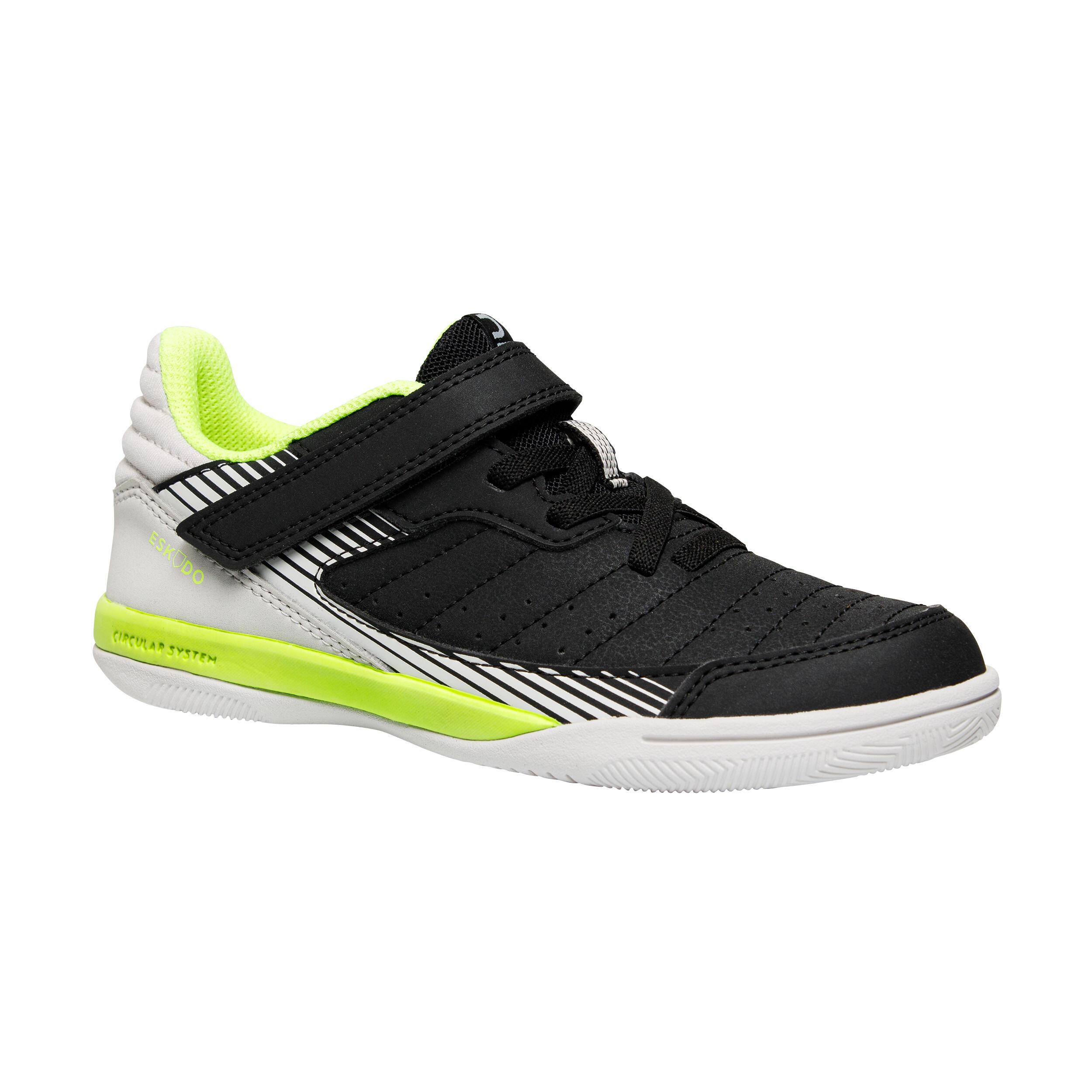 Kipsta Kids' Futsal Shoes Eskudo 500 Kd - Black/Yellow