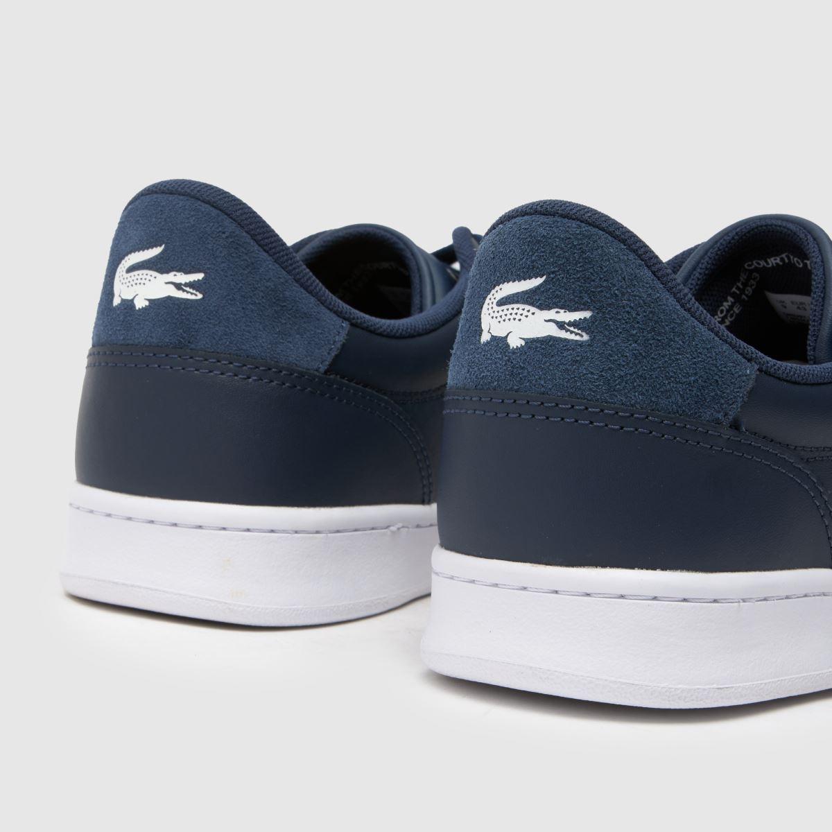 Lacoste Men's Carnaby Set Leather Sneakers - Navy & White
