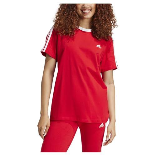 Manchester United x adidas Womens Essentials 3-Stripes T-Shirt Red