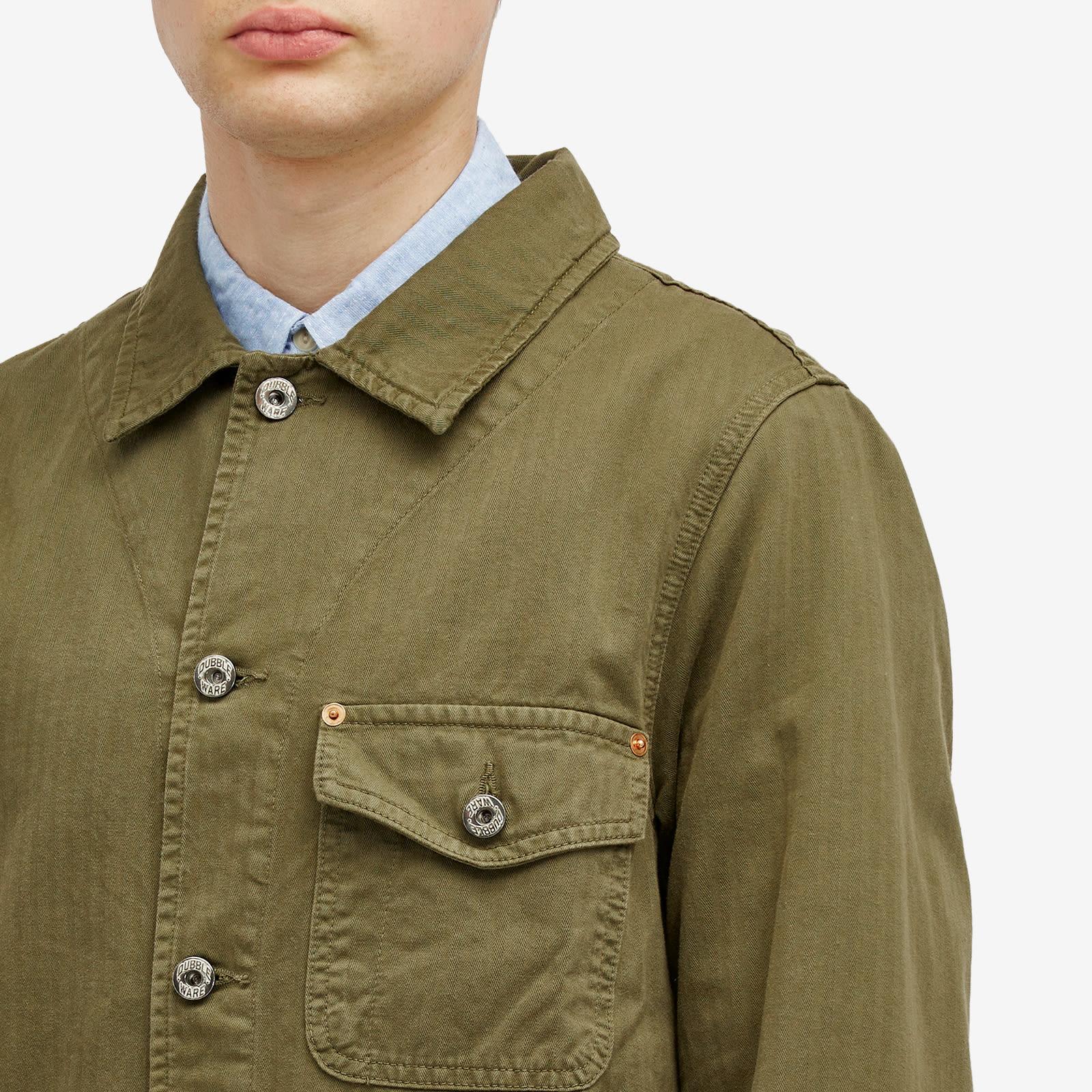 Dubbleware Men's Herringbone Work Jacket Military Green