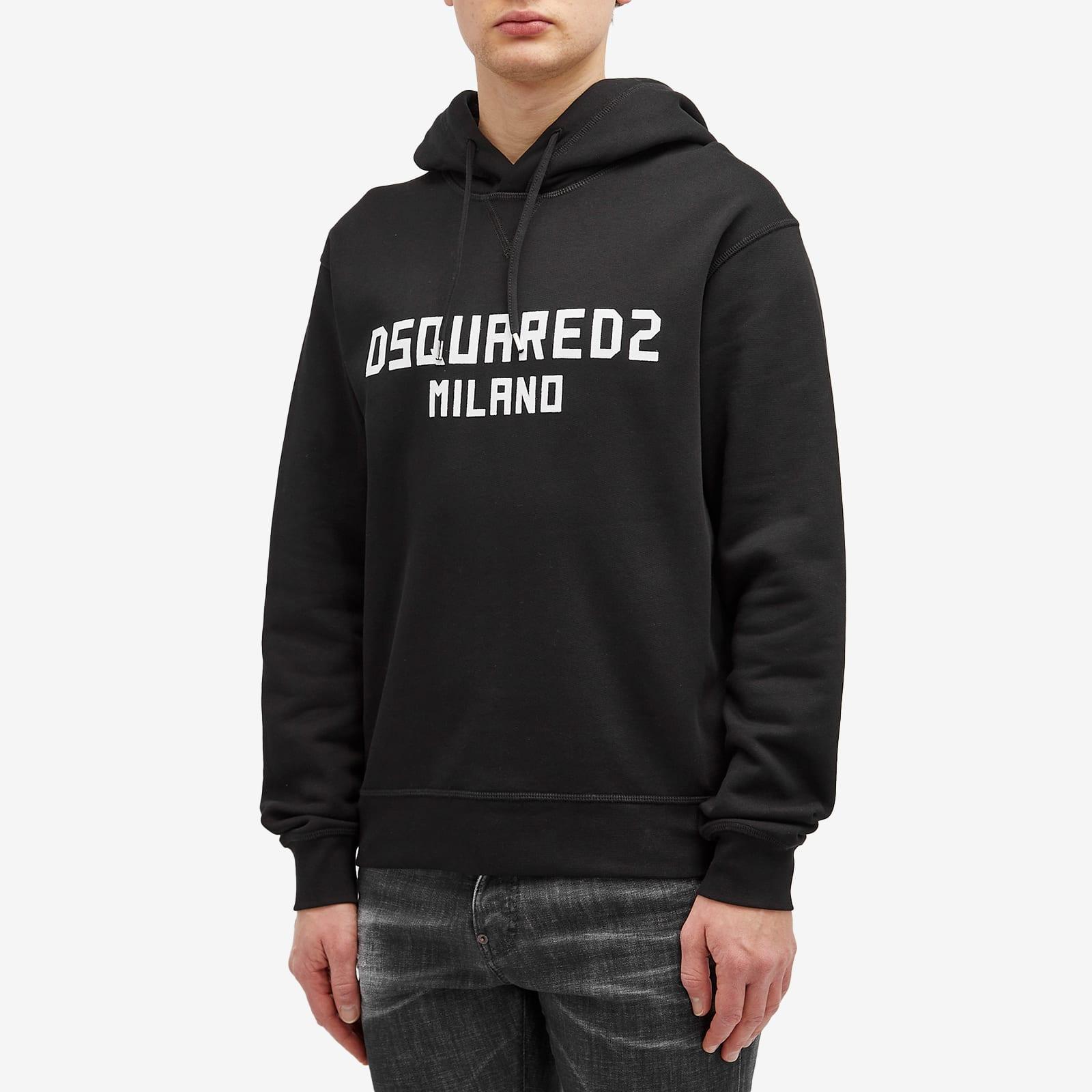 Dsquared2 Men's Cool Fit Hoodie Black/White Print