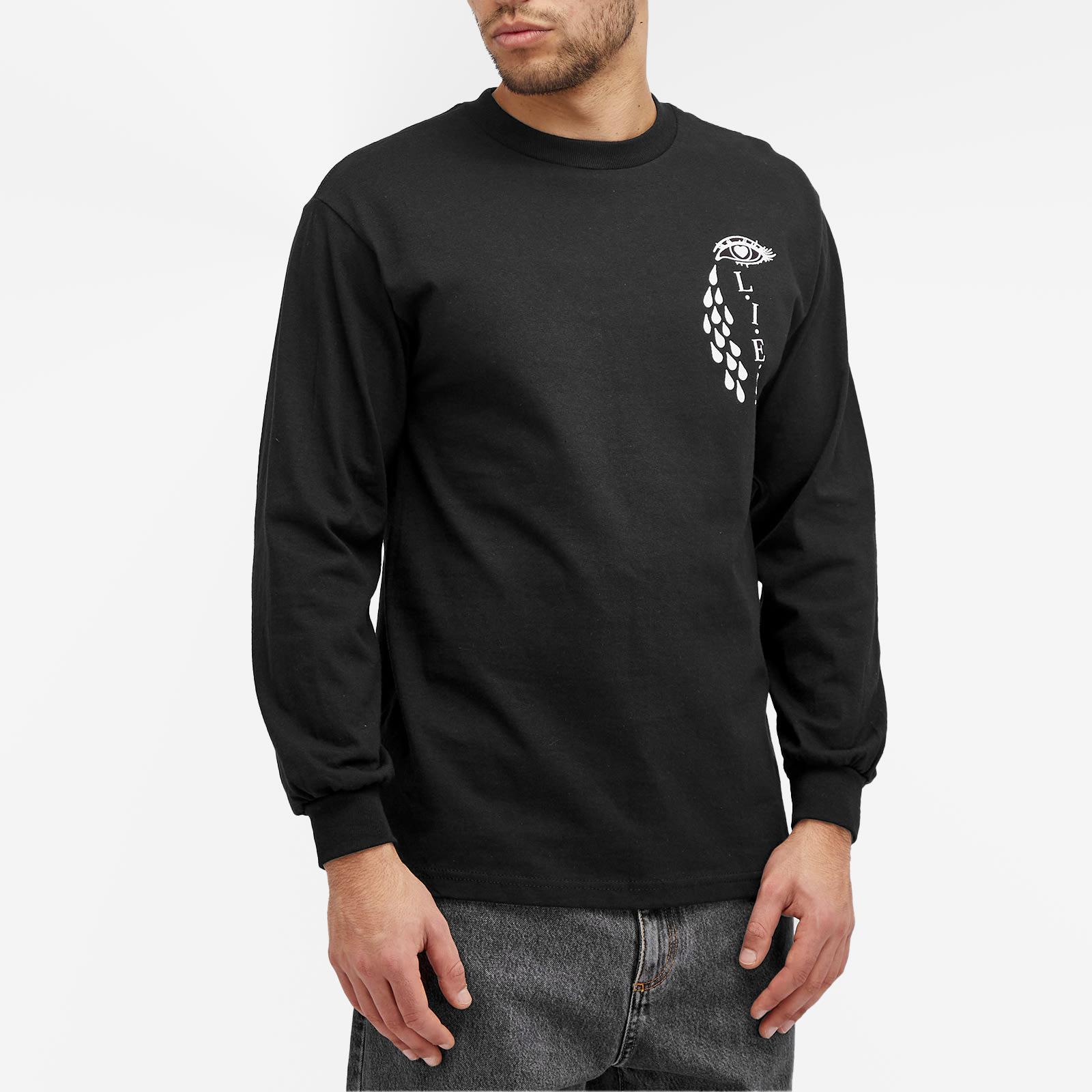 L.I.E.S. Records Men's Broken Heart Long Sleeve T-Shirt Black
