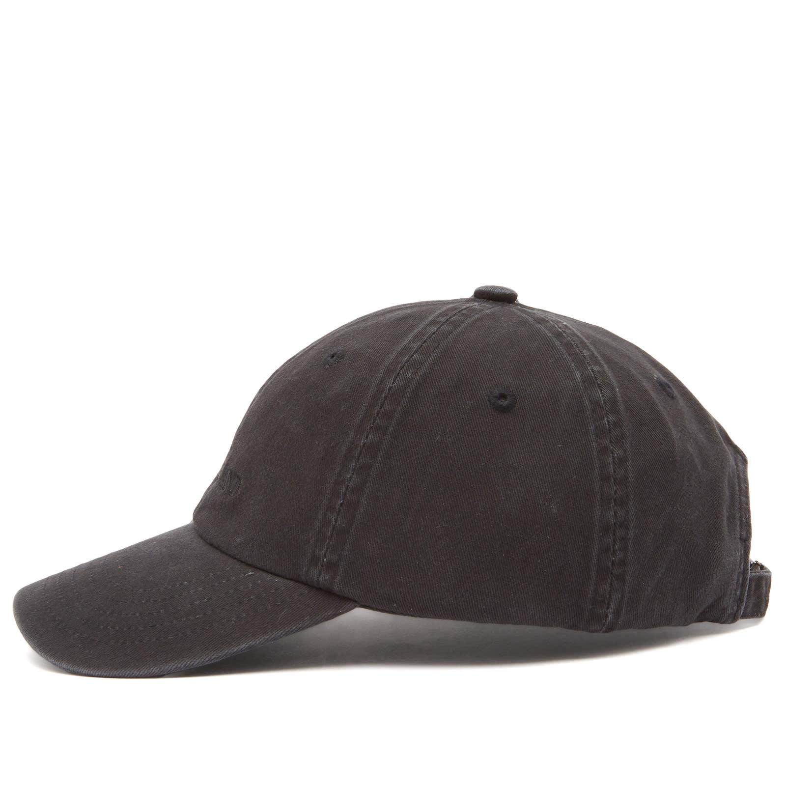 Stone Island Men's Washed Gabardine Logo Cap Black