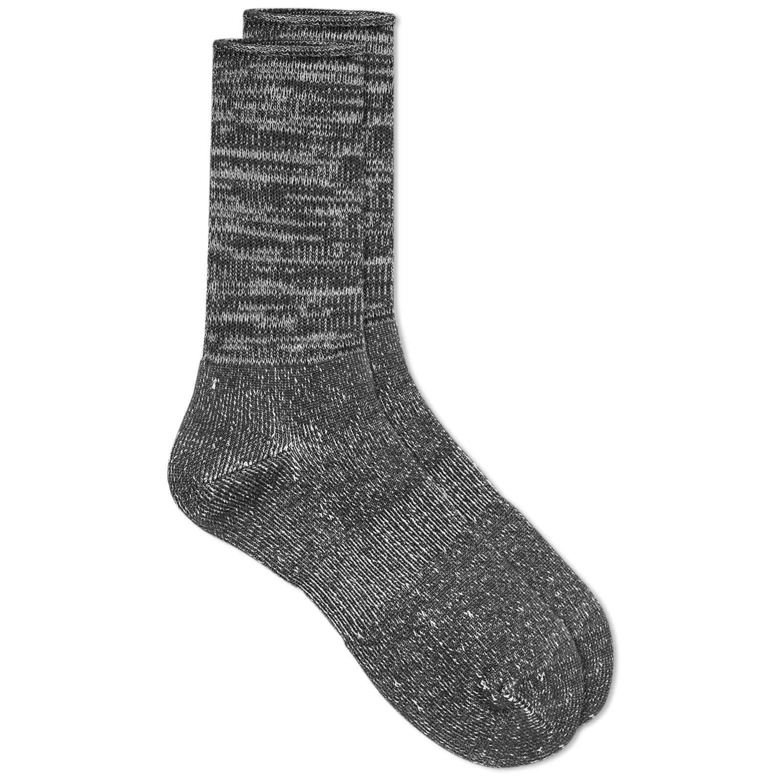 RoToTo Washi Pile Crew Socks Charcoal