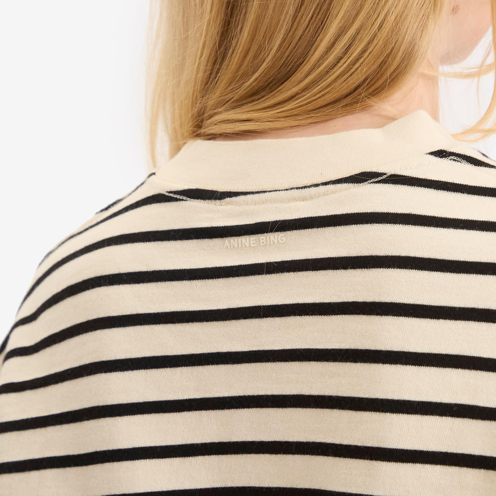 Anine Bing Women's Dean Stripe Sweatshirt Black Stripe French Terry