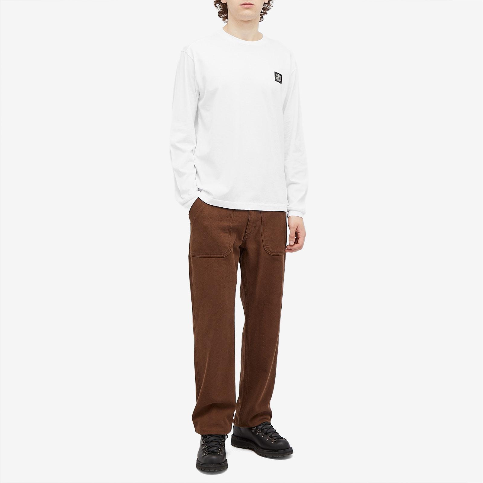 Stone Island Men's Long Sleeve Patch T-Shirt White