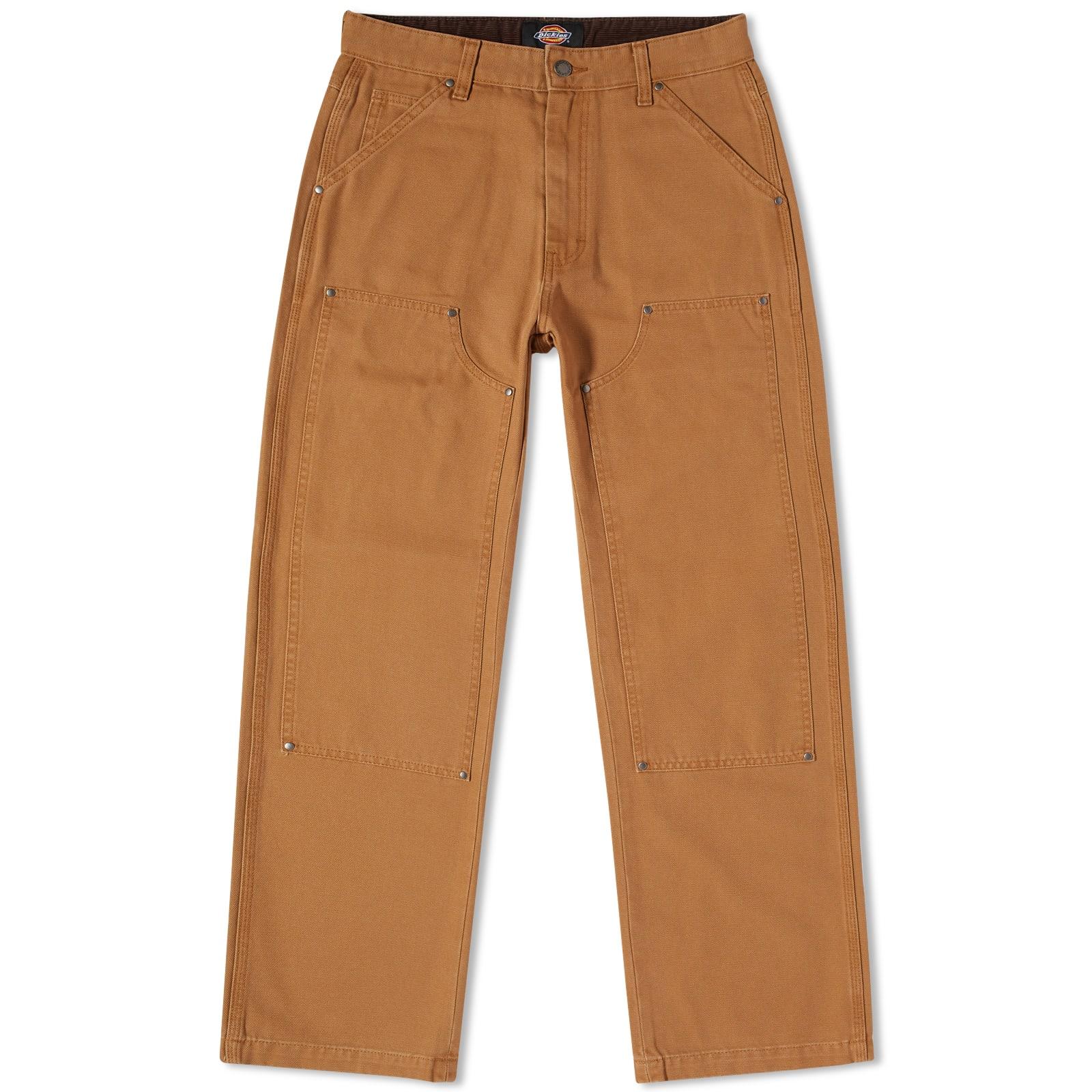 Dickies duck canvas utility trousers in stone washed brown