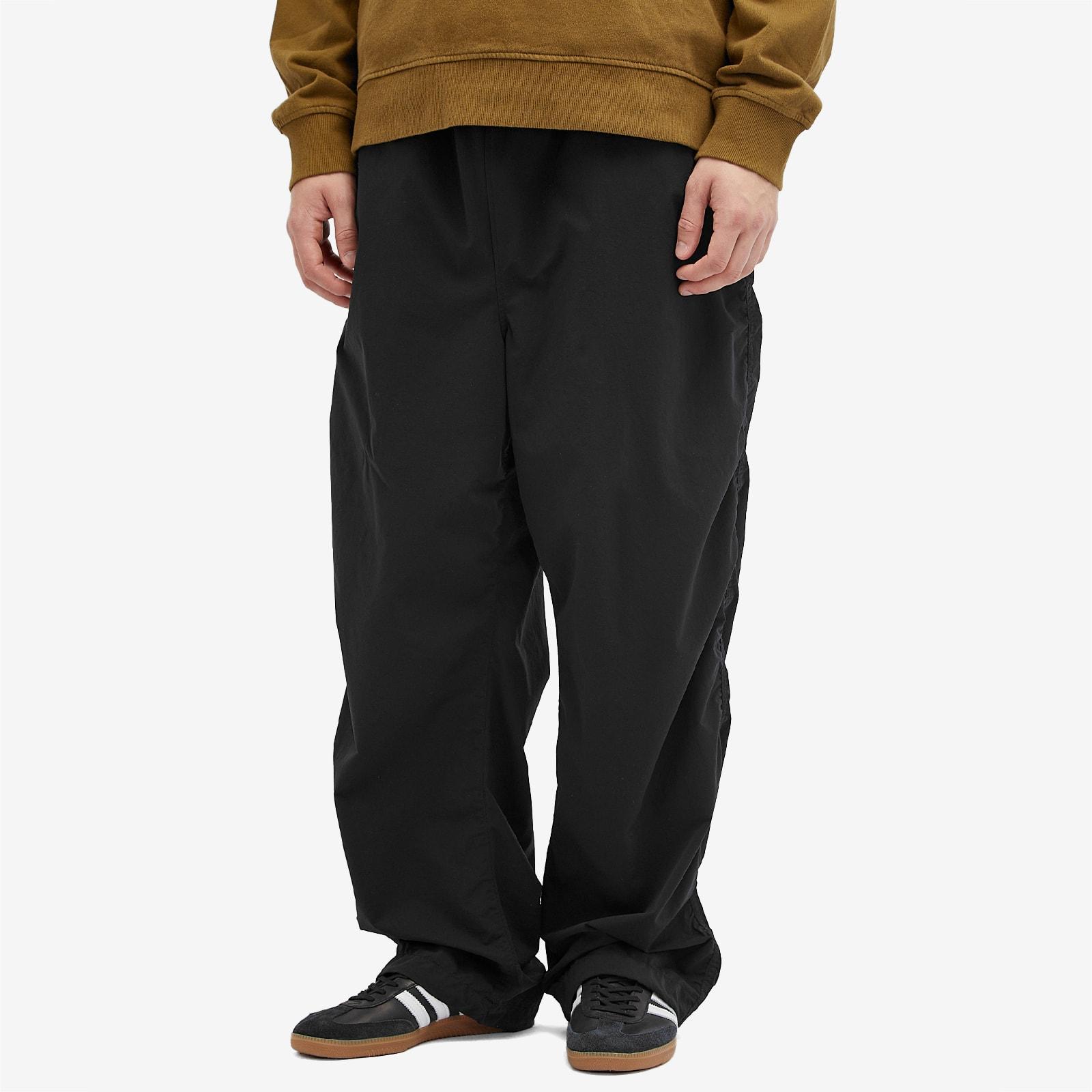 BEAMS Men's Puckering Easy Trousers Black