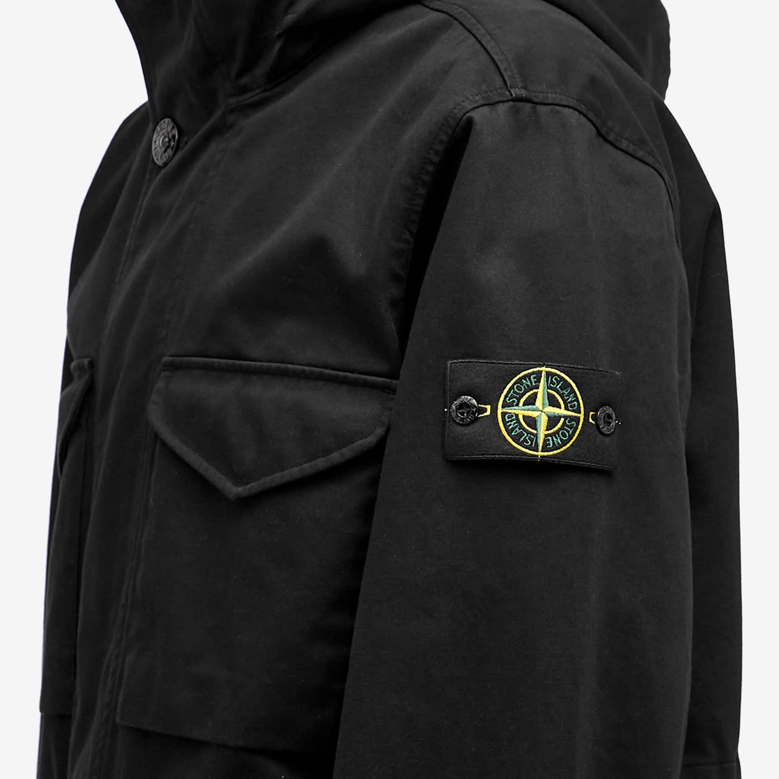 Stone Island Men's Raso Gommato 3L Field Jacket Black