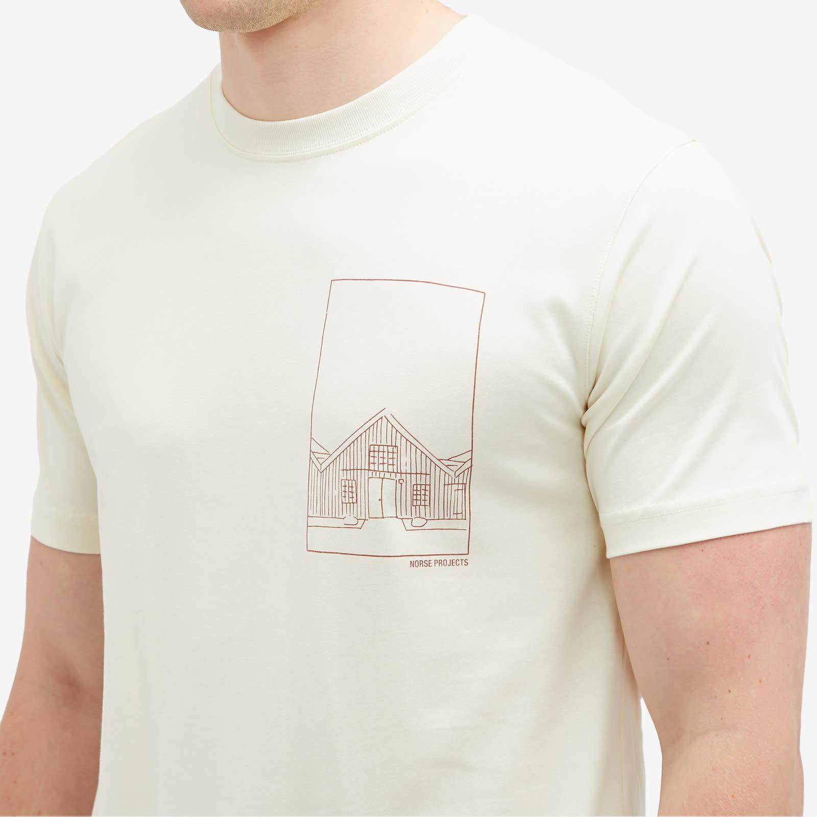 Norse Projects Men's Johannes Organic Kanonbadsvej Print T-Shirt Enamel White
