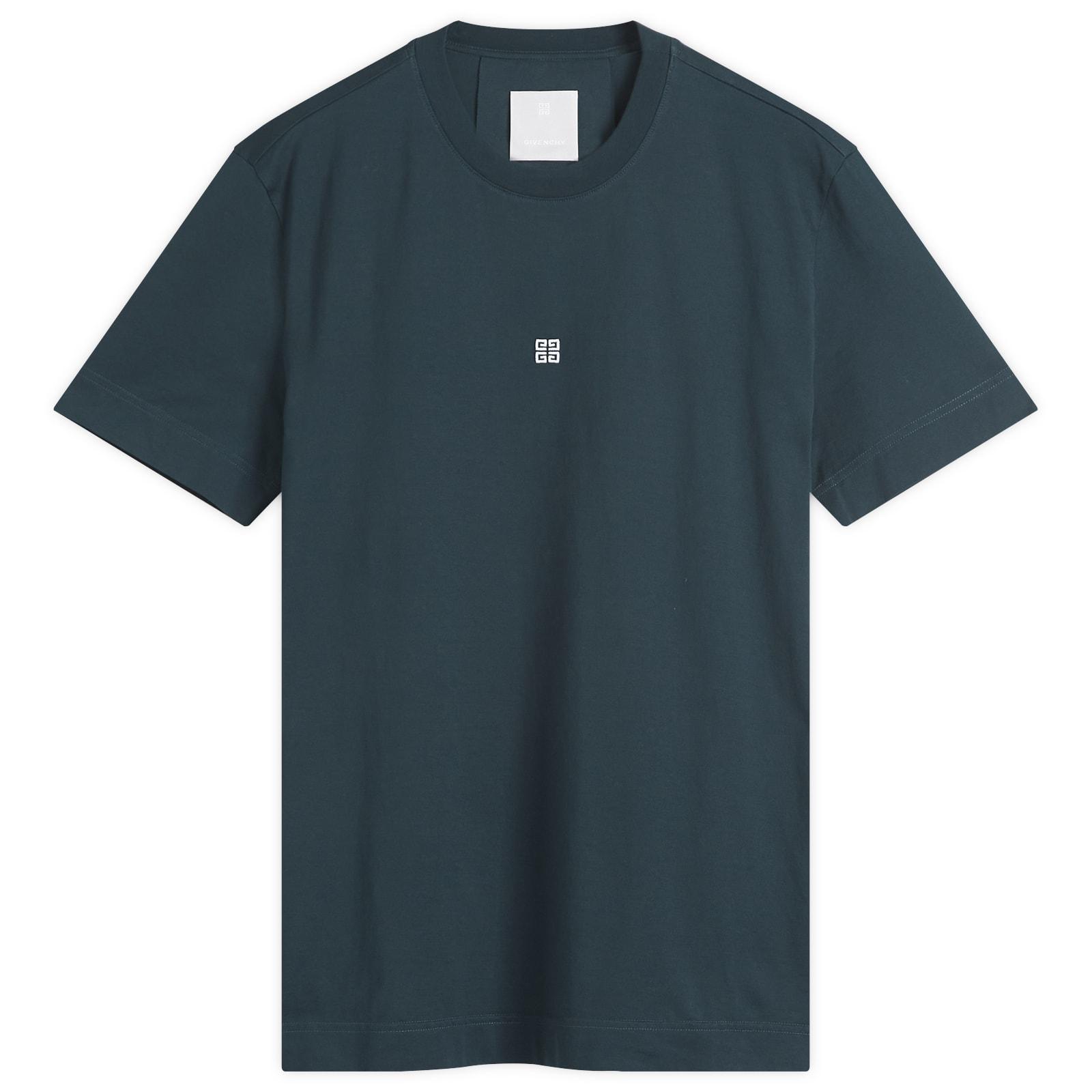 Givenchy Men's Anogram Logo Slim Fit T-Shirt Fir Green