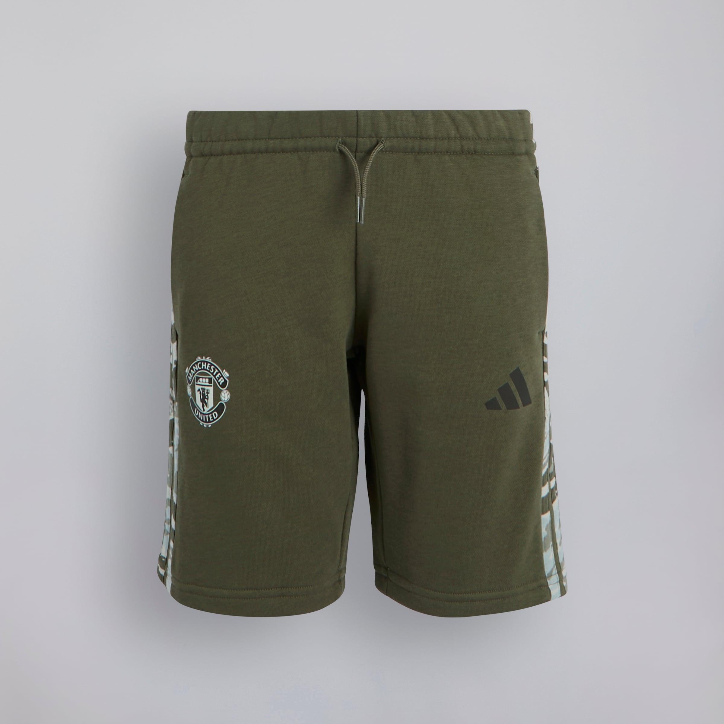 Manchester United x adidas Kids Essentials Camo Shorts Green