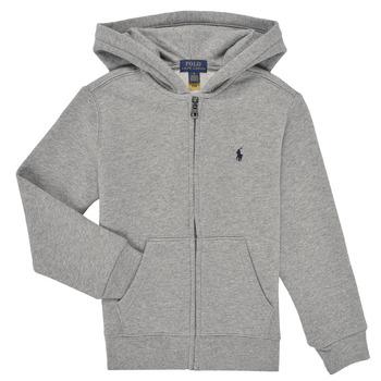 Polo Ralph Lauren  FZ HOOD-TOPS-KNIT  girls's Children's Sweatshirt in Grey